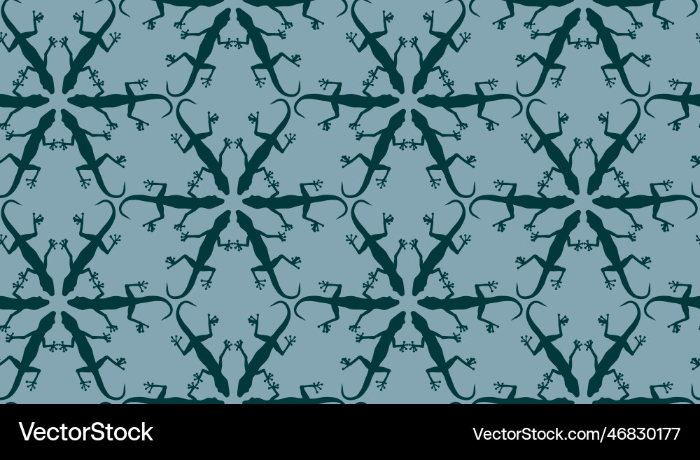Seamless pattern with gecko lizards endless Seamless pattern with gecko lizards endless vector image