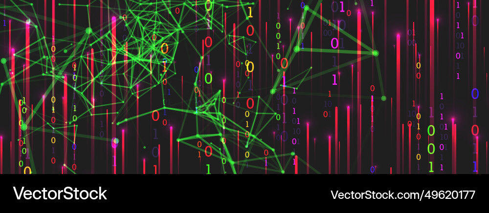 Technology background big data concept binary Technology background big data concept binary vector image