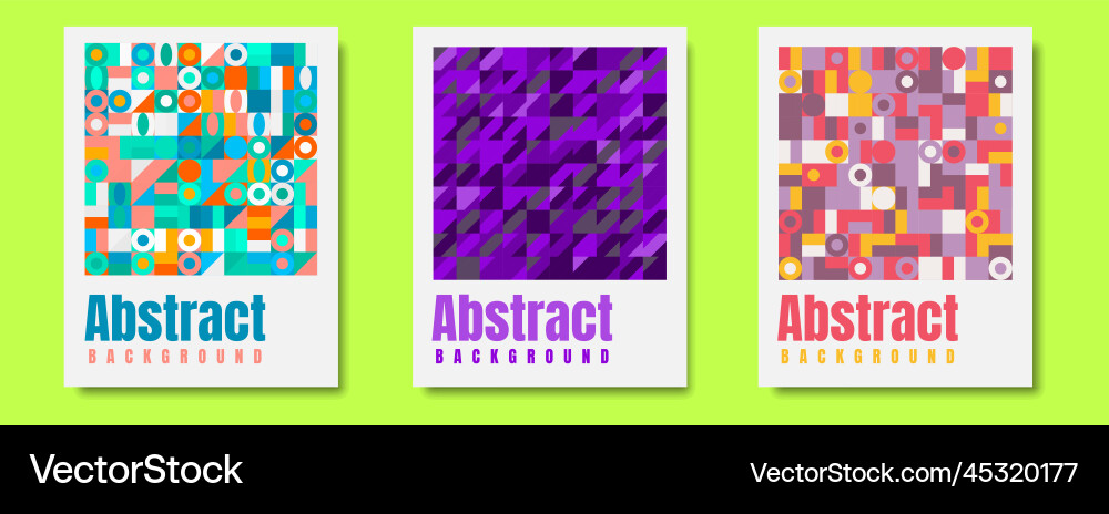Template with abstract geometric shapes Template with abstract geometric shapes Vector Image