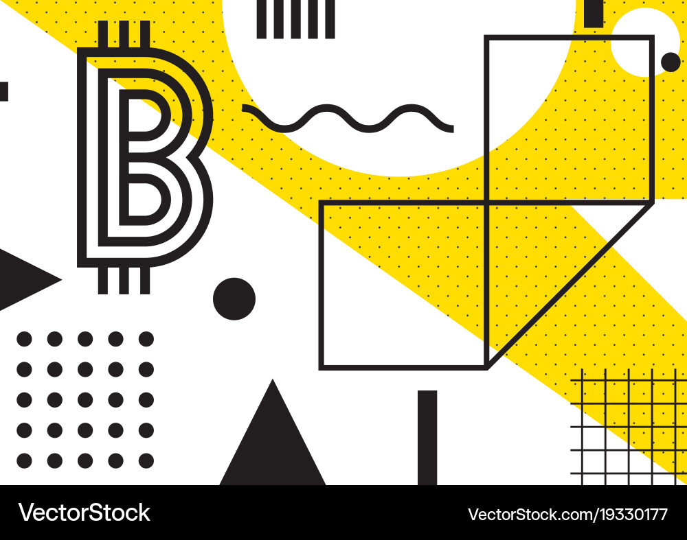 Typography horizontal banner for blockchain Vector Image