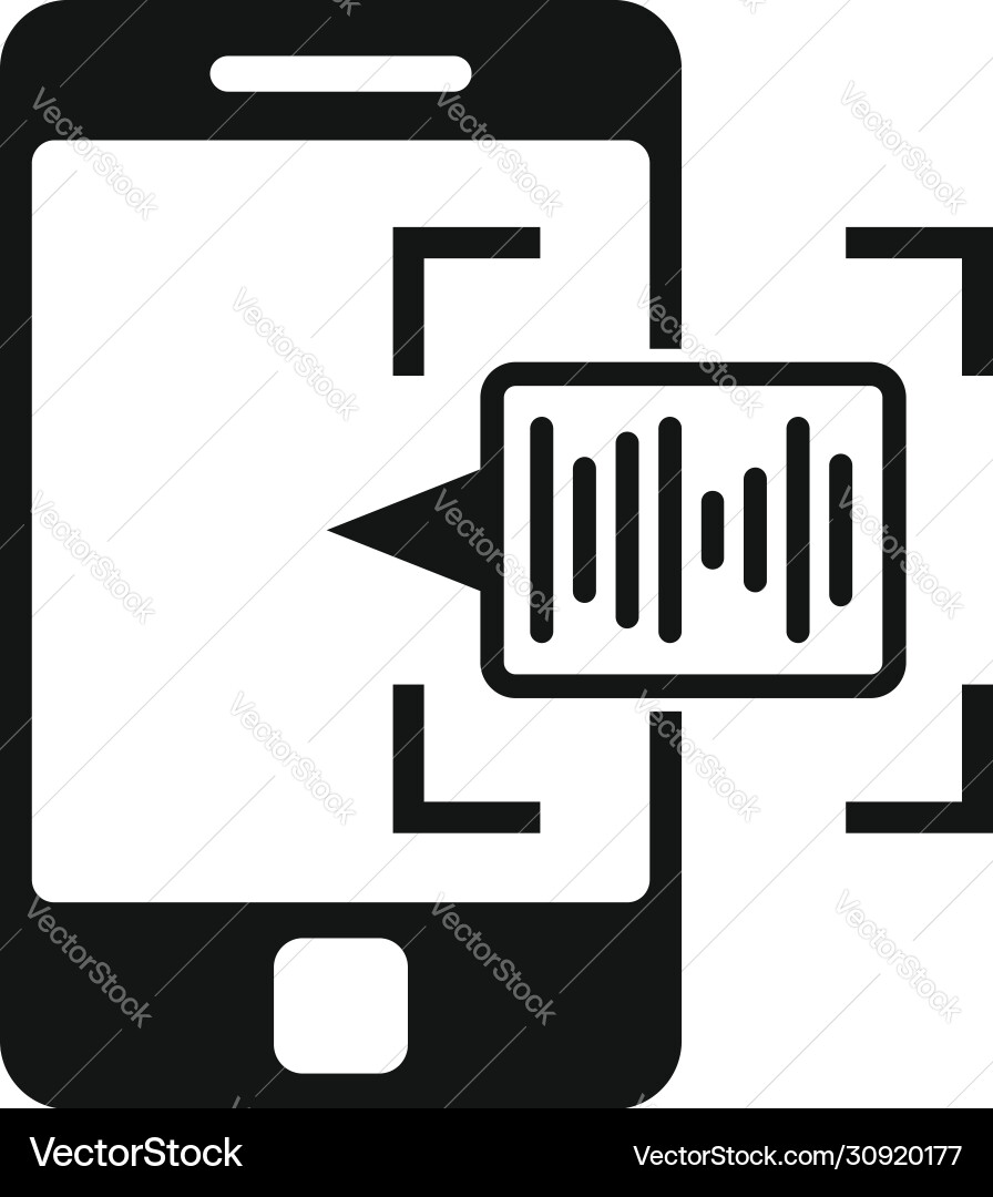 Voice phone authentication icon simple style Voice phone authentication icon simple style Vector Image