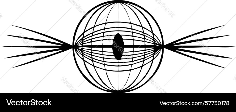Abstract global network connection sphere design vector image
