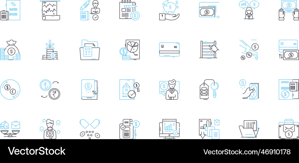 Agile method linear icons set iterative scrum Agile method linear icons set iterative scrum vector image