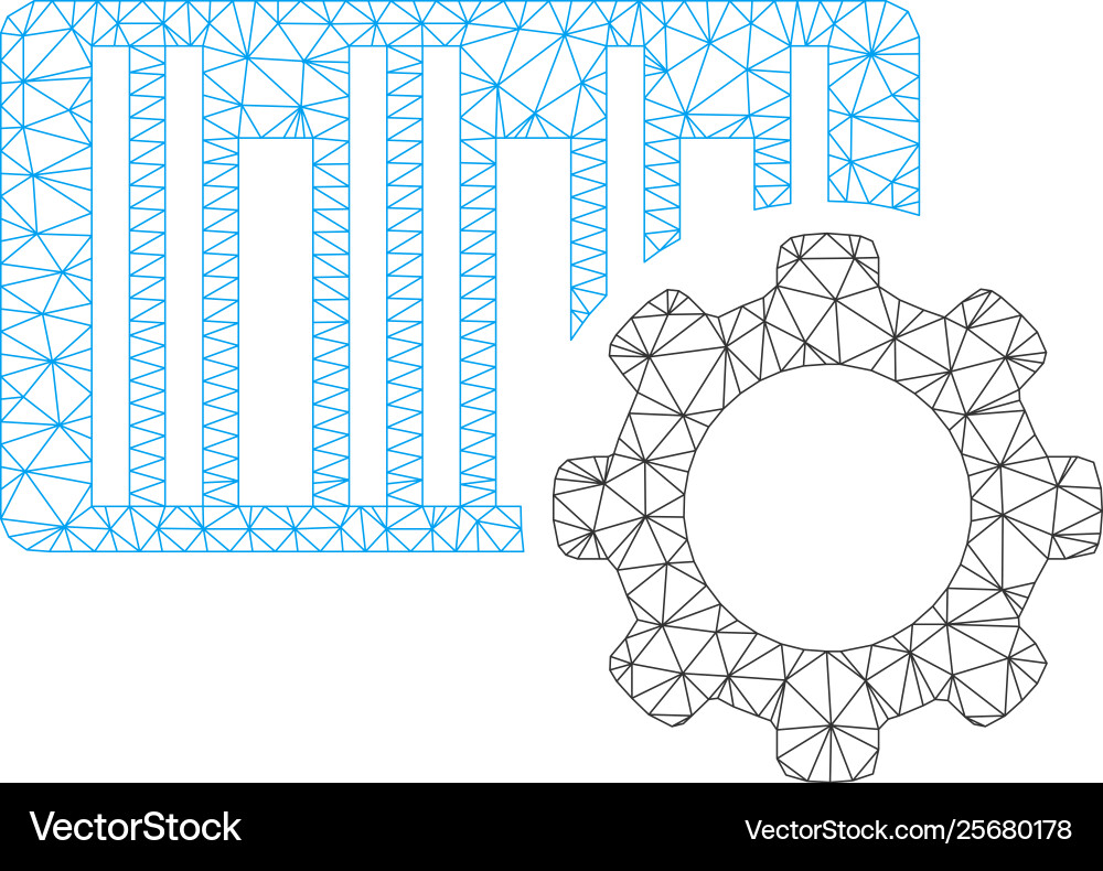 Bar code settings mesh carcass model Bar code settings mesh carcass model vector image