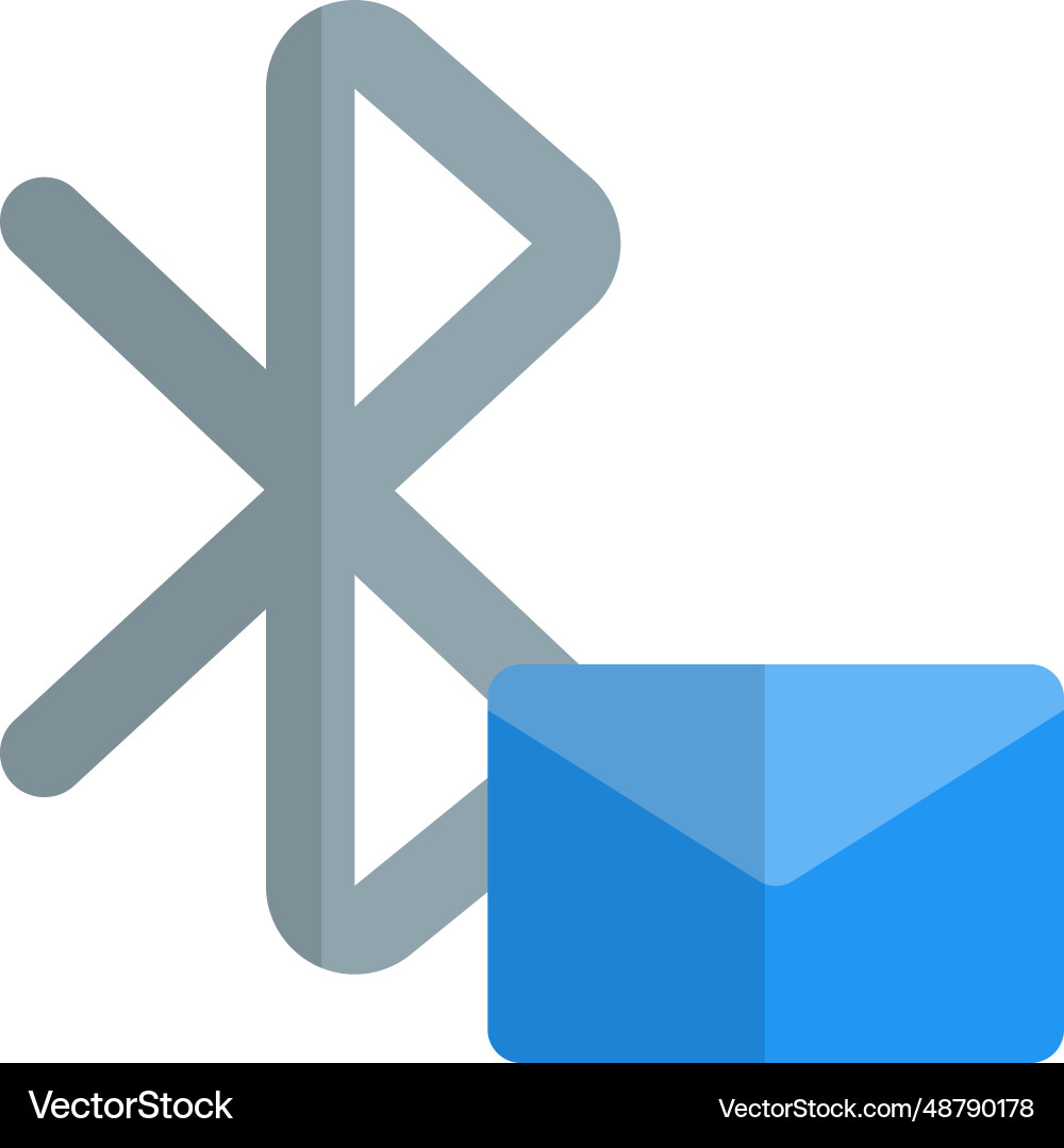 Bluetooth used to send text messages Vector Image