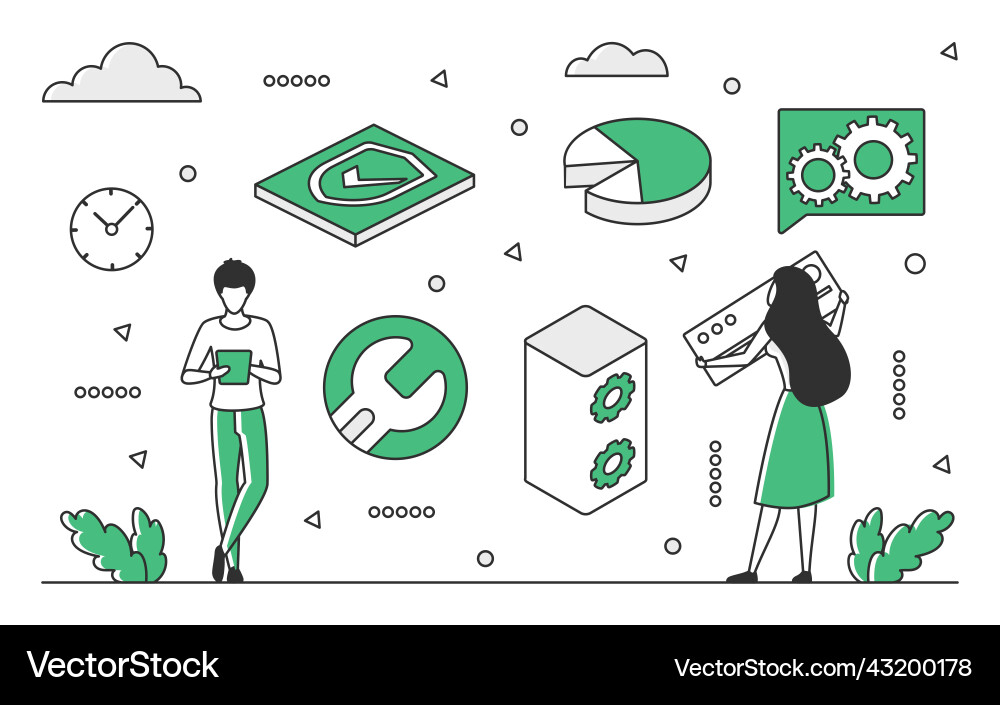 Bug fixing and data recovery Bug fixing and data recovery Vector Image