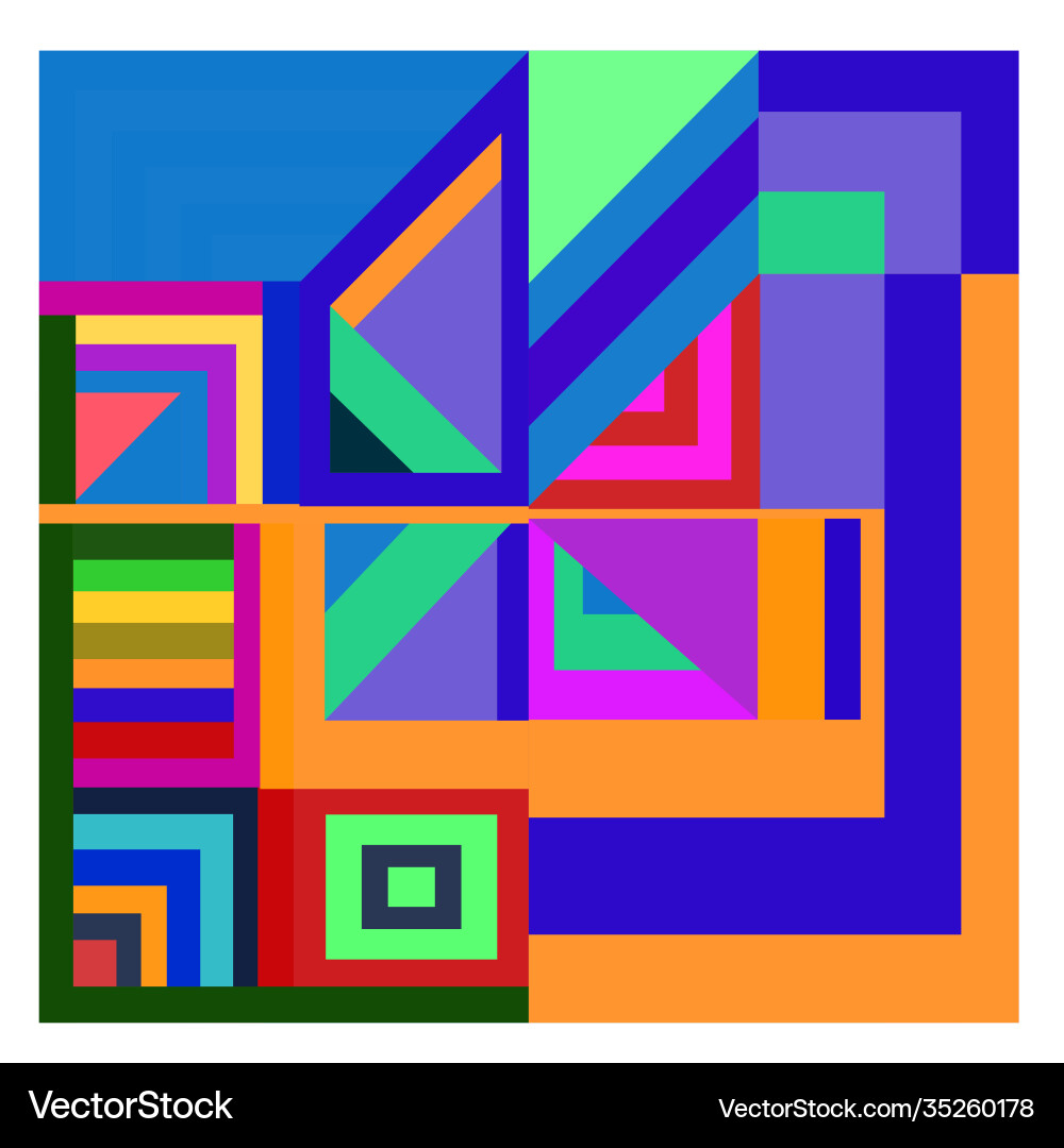 Colorful geometric and curve background pattern vector image