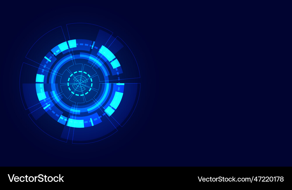 Digital Circuit Network Abstract vector image
