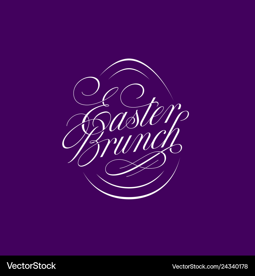 Easter brunch lettering Easter brunch lettering vector image
