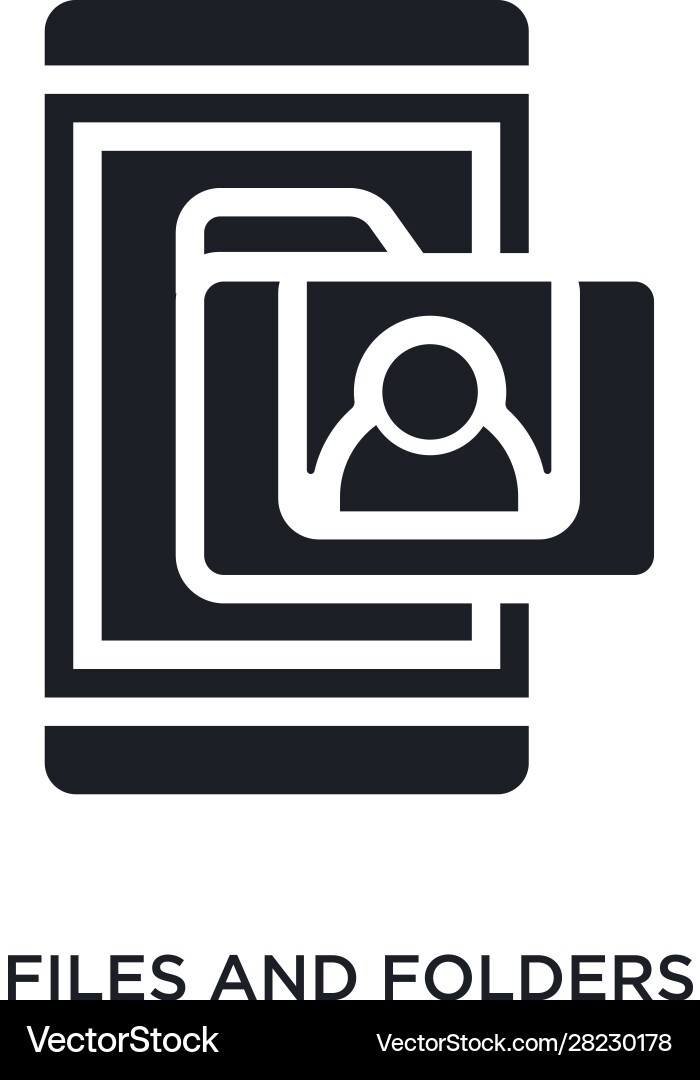 Files and folders isolated icon simple element Files and folders isolated icon simple element vector image