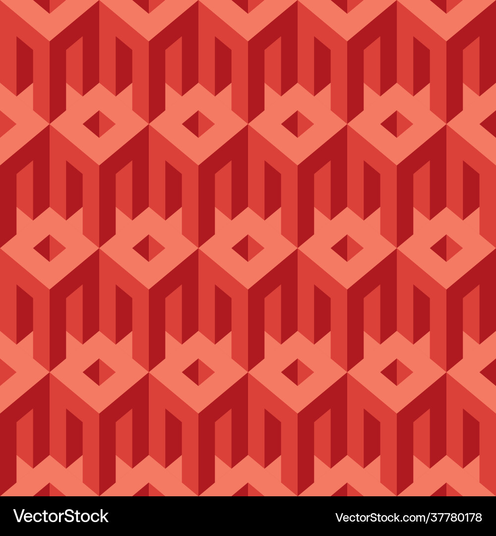 Geometric seamless pattern with simple 3d elements Geometric seamless pattern with simple 3d elements vector image