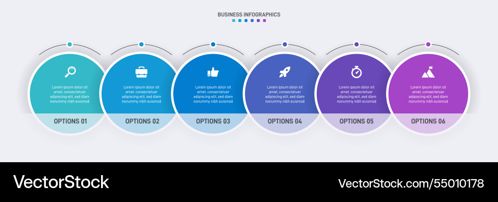 Horizontal progress bar featuring 6 arrow-shaped Horizontal progress bar featuring 6 arrow-shaped vector image