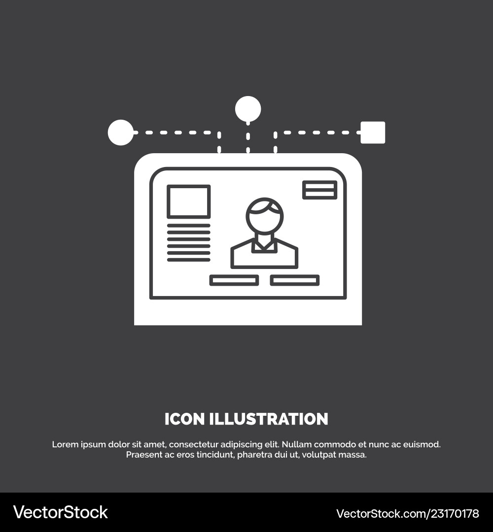 Interface website user layout design icon glyph Interface website user layout design icon glyph vector image