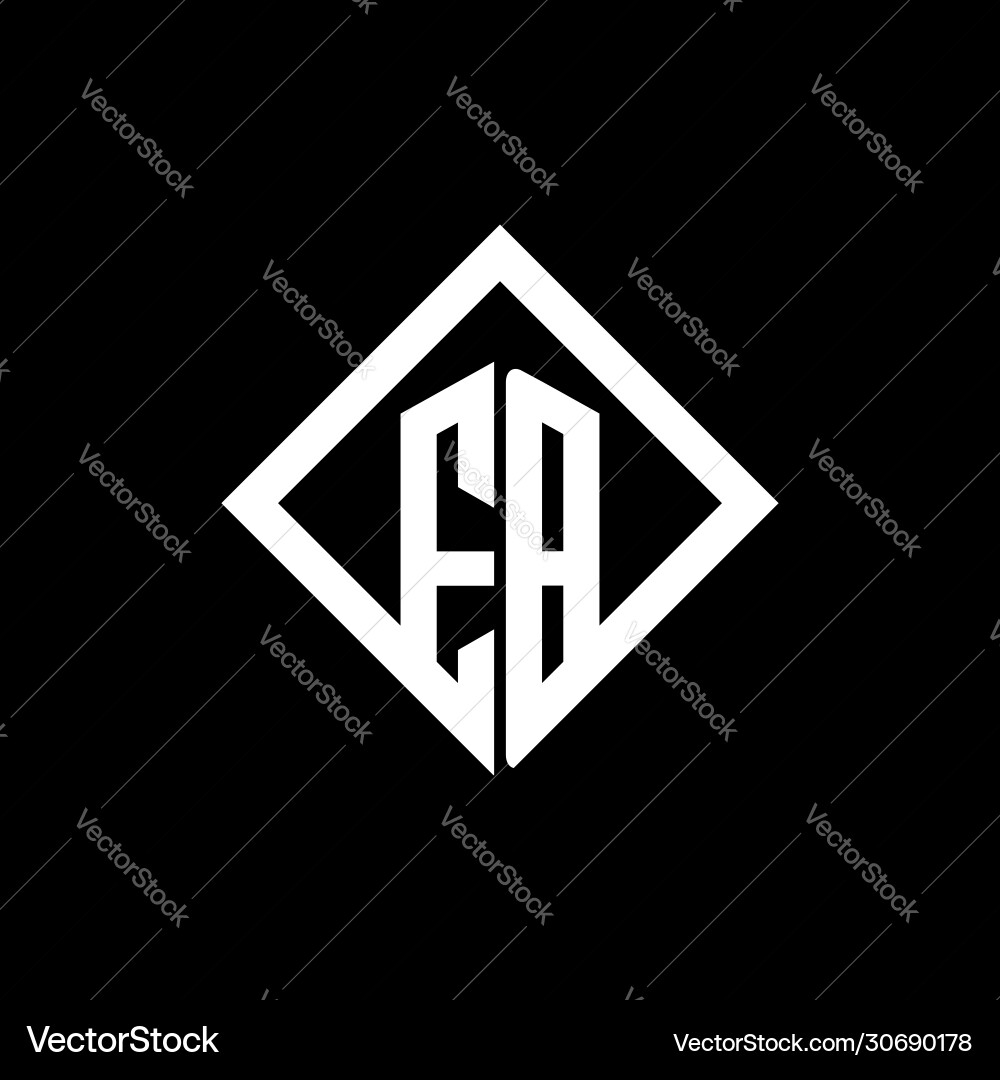 Logo monogram with square rotate style design Vector Image