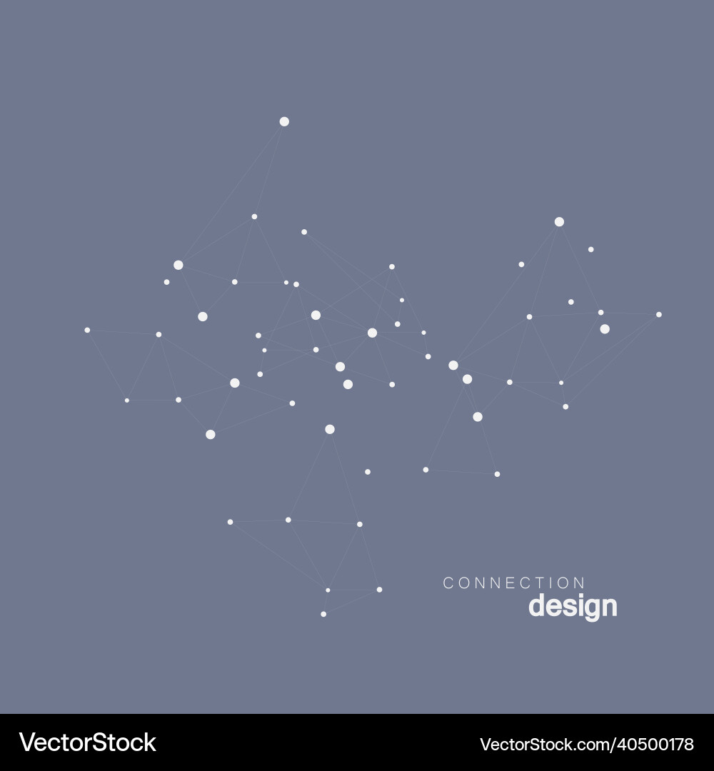 Molecular Network Structure vector image