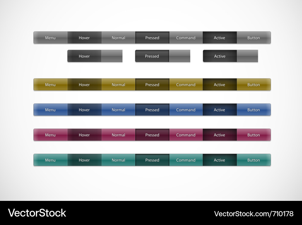 Navigation panel web buttons vector image