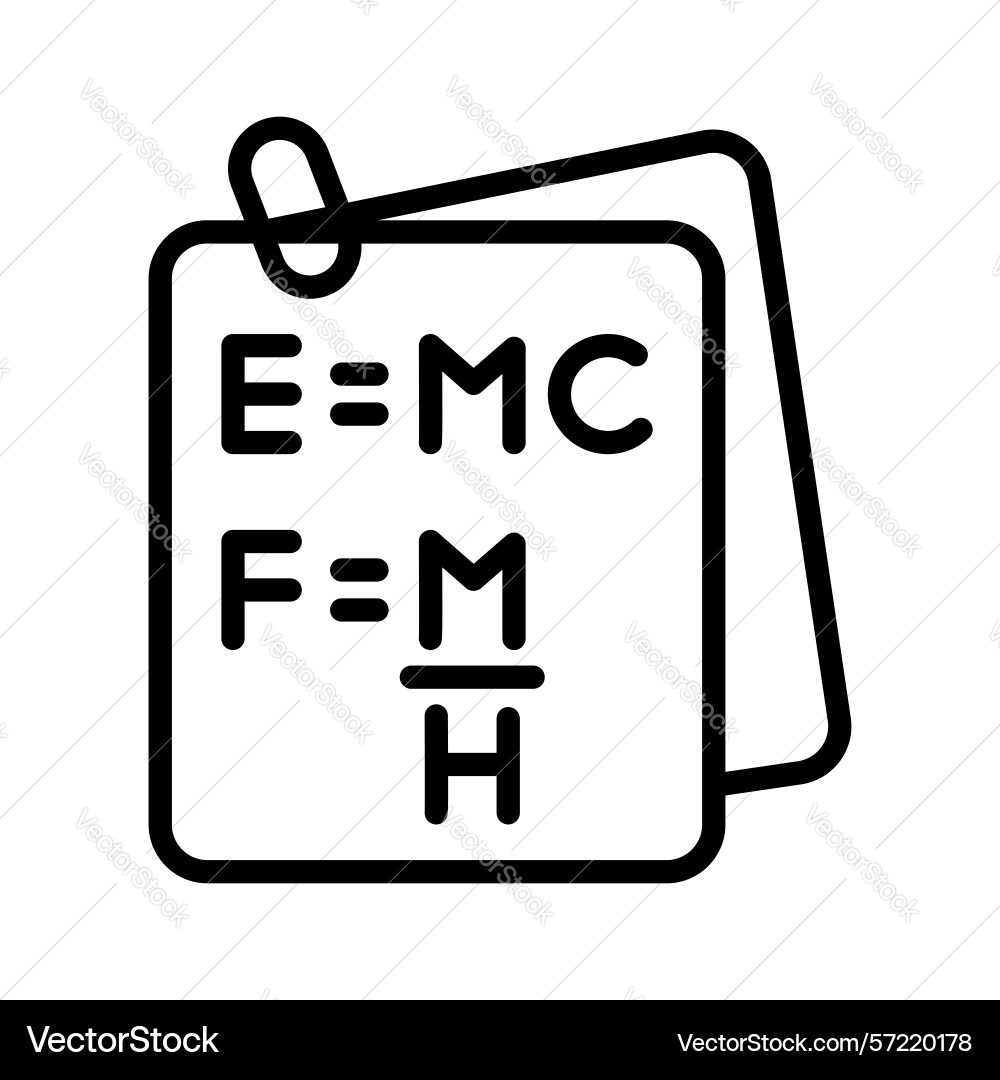 Physics notes vector image