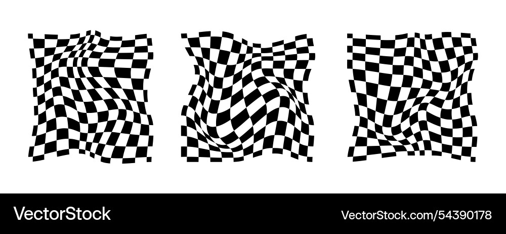 Psychedelic checkerboard pattern Psychedelic checkerboard pattern vector image