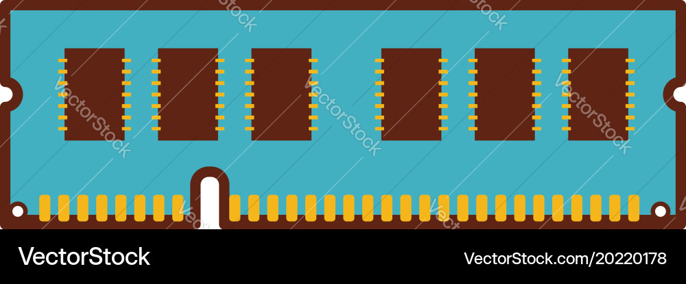 Random Access Memory (RAM) Chips vector image