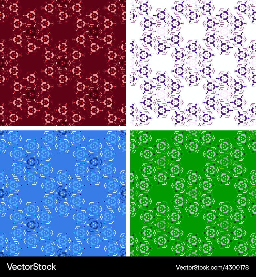 Seamless abstract art pattern set vector image