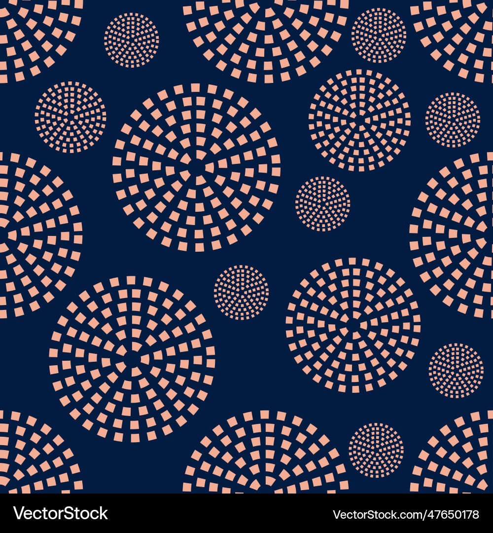 Seamless abstract pattern of circles vector image