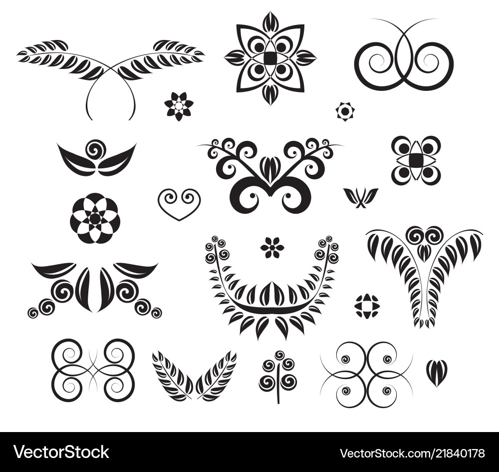 Set of design elements Set of design elements vector image
