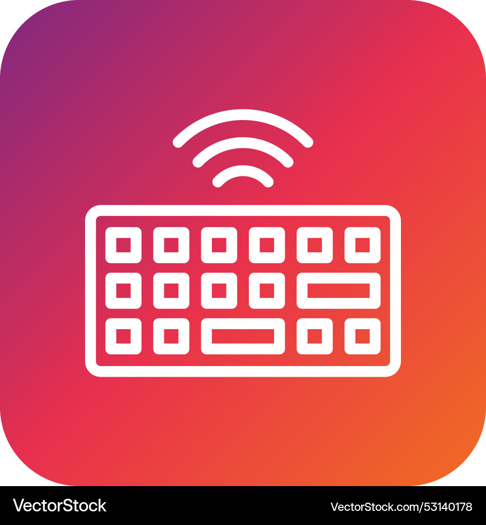 Wireless keyboard icon design Vector Image