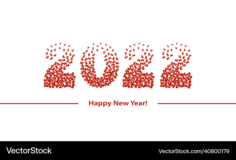 2022 text design using number symbol two happy 2022 text design using number symbol two happy vector image