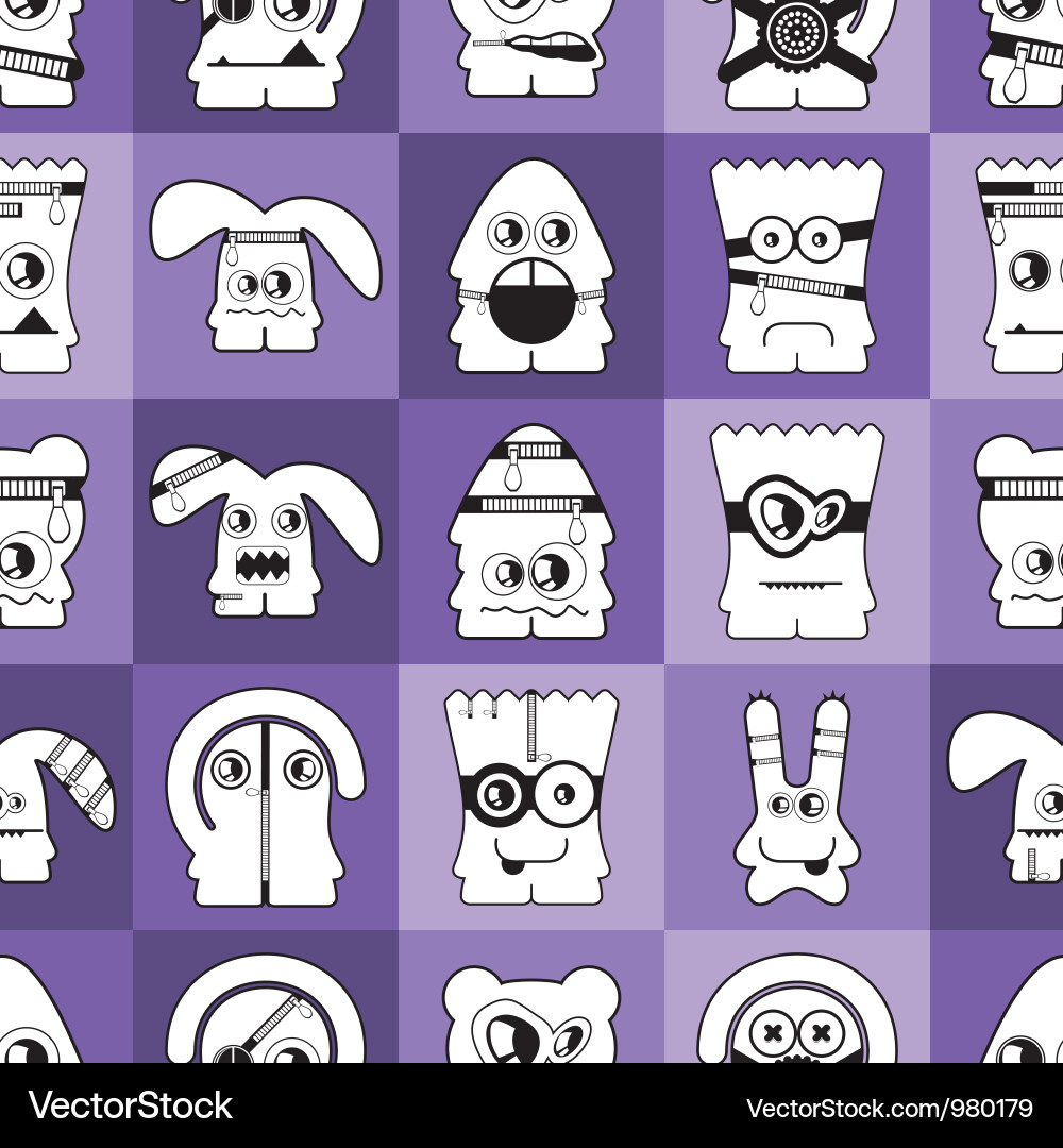 Abstract Monster Pattern Vector Image
