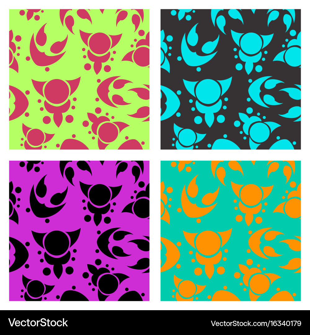 Assembly of patterns in bright style Vector Image