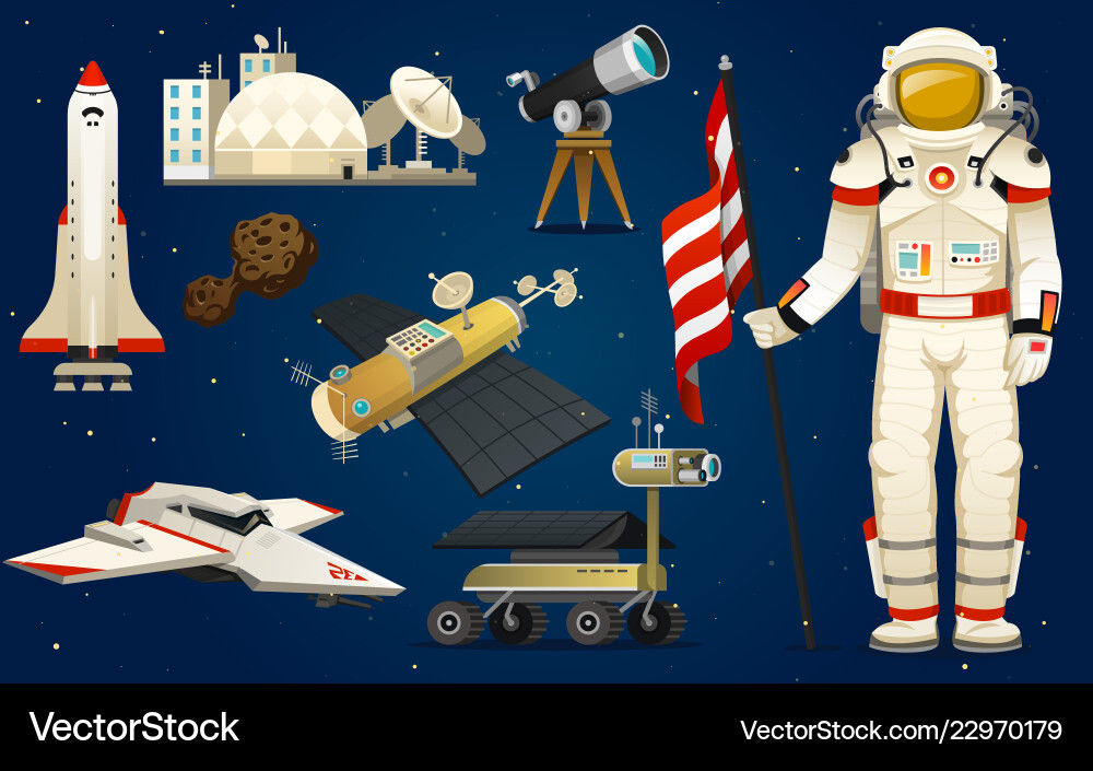 Astronaut Exploring Space vector image