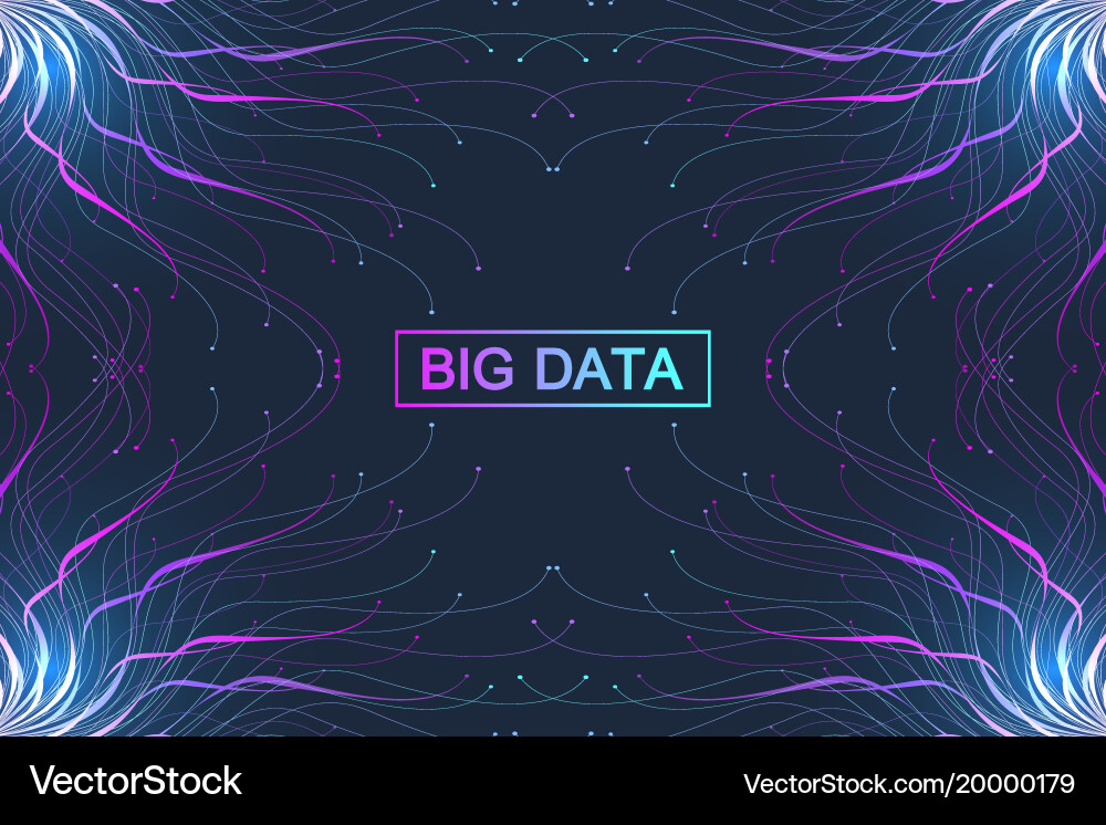 Big data complex graphic abstract background vector image