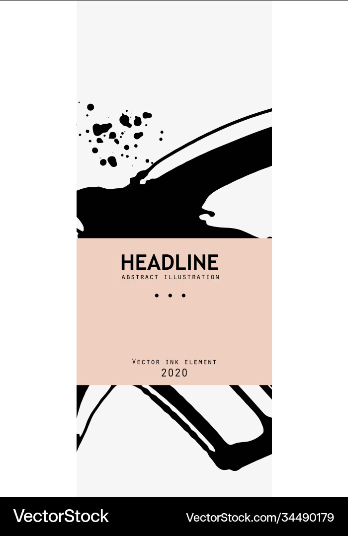 Black ink brush stroke on white background Black ink brush stroke on white background vector image