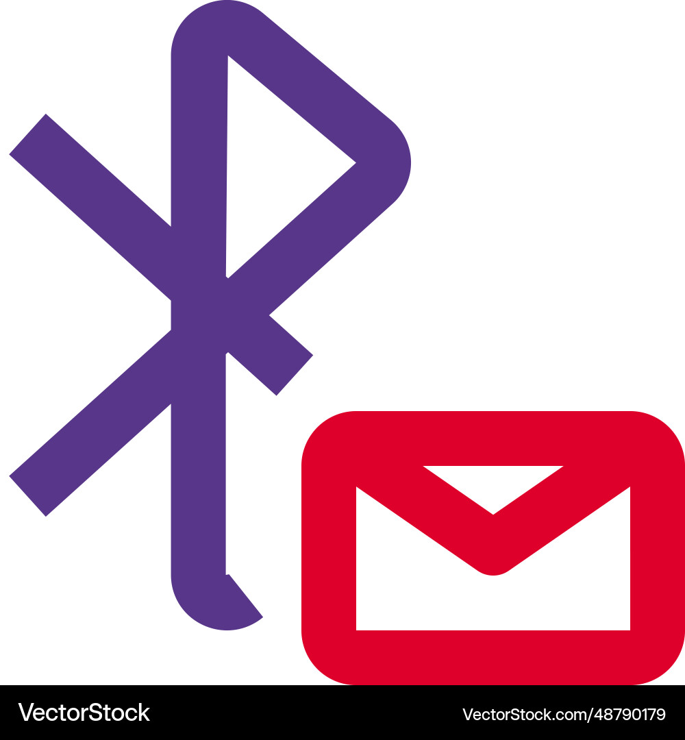 Bluetooth used to send text messages vector image