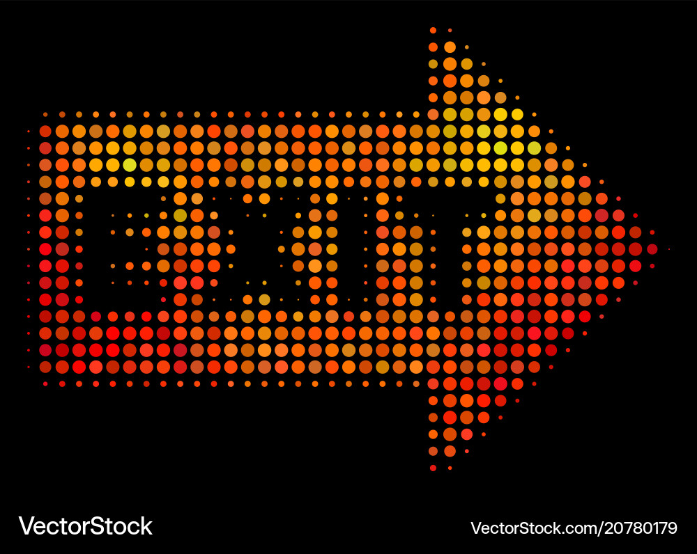 Bright pixel exit arrow icon Bright pixel exit arrow icon vector image