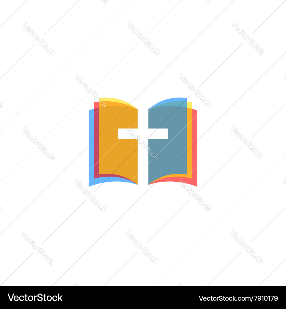 Bunte Bibelseiten Icon vektorbild