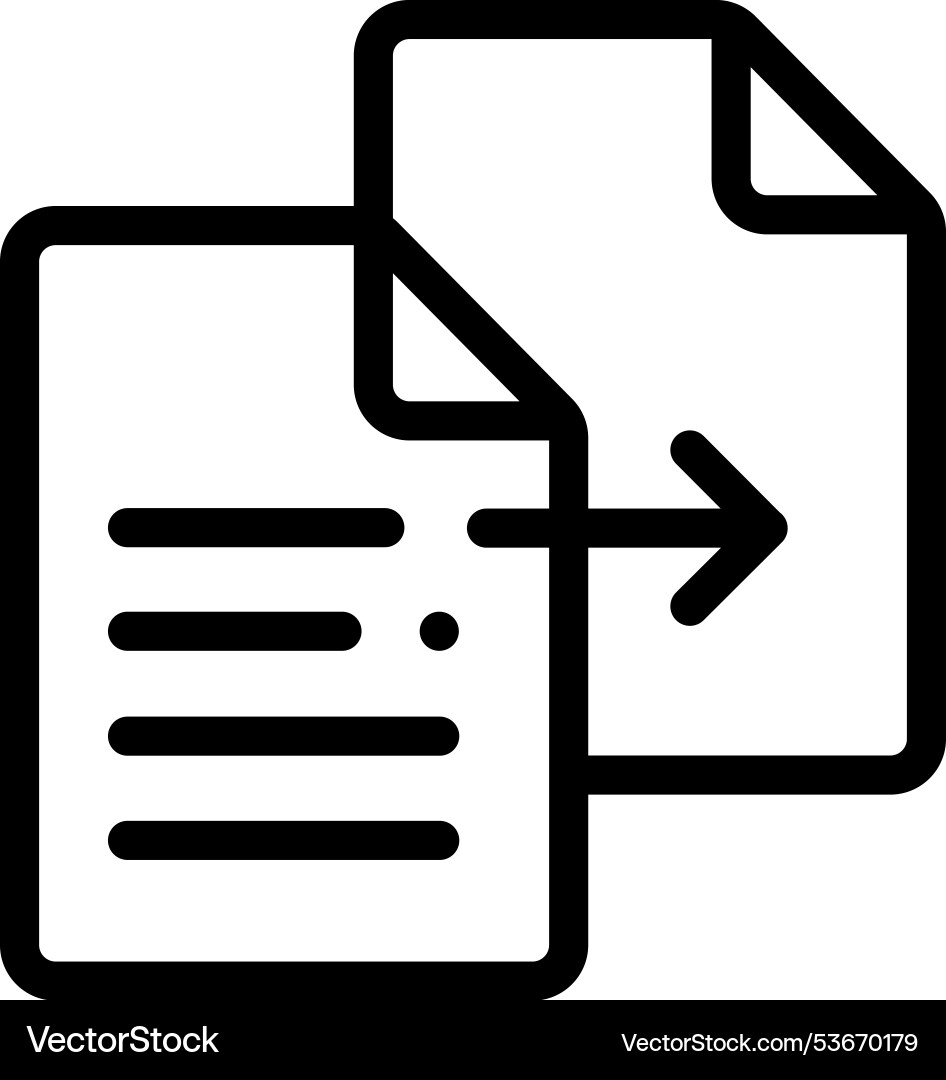 Files icon thin linear style design isolated Files icon thin linear style design isolated Vector Image