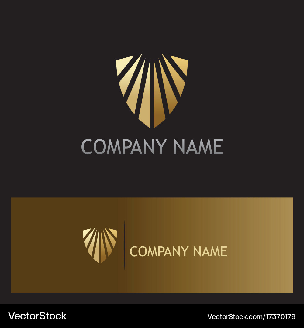 Golden Shield Icon vektorbild