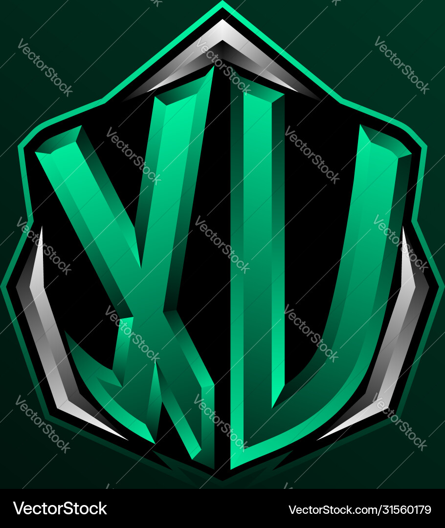 Initial xv logo design Vector Image