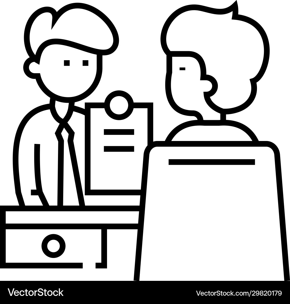 Job application line icon concept sign outline – Royalty-Free Vector |  VectorStock, image size:1000x1050