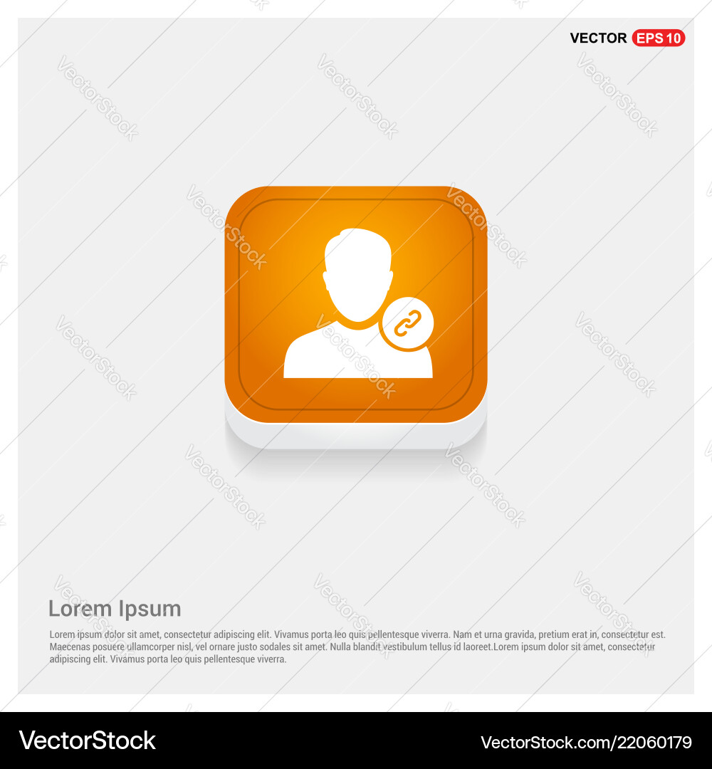 Link attach user icon Link attach user icon vector image