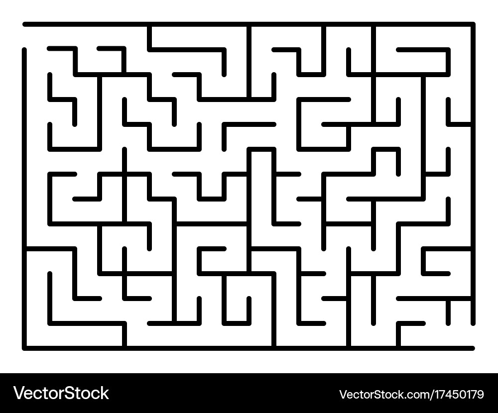Maze or labyrinth with entry and exit Vector Image