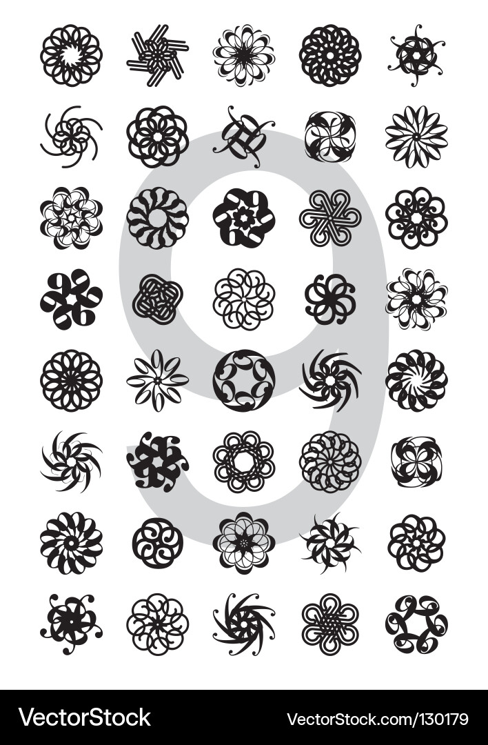 Nine Element Series vector image