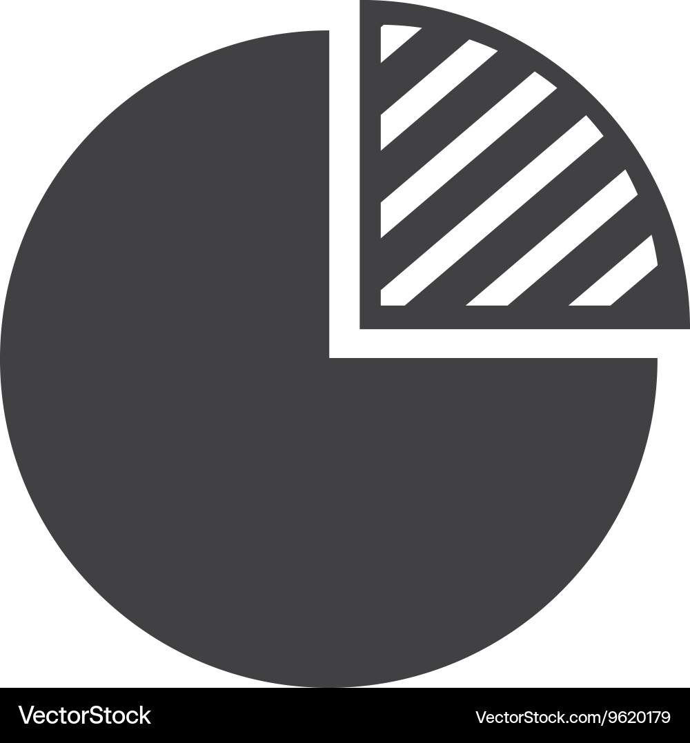 Pie graph isolated icon design vector image