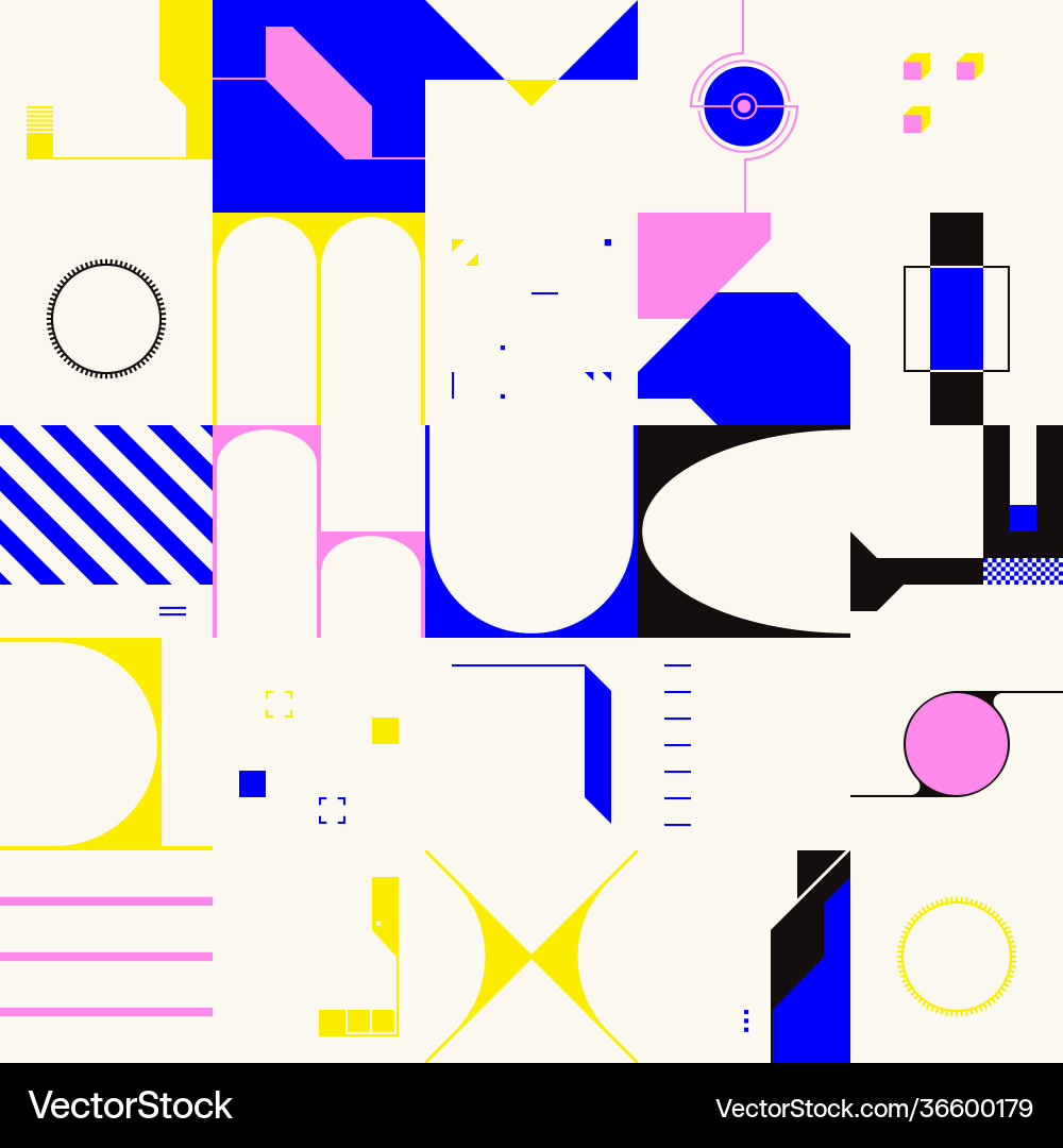 Retro future abstract pattern vector image