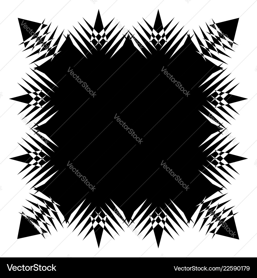 Square element with zig-zag criss-cross Square element with zig-zag criss-cross vector image