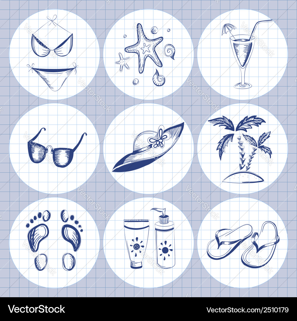 Summer elements for your design Vector Image