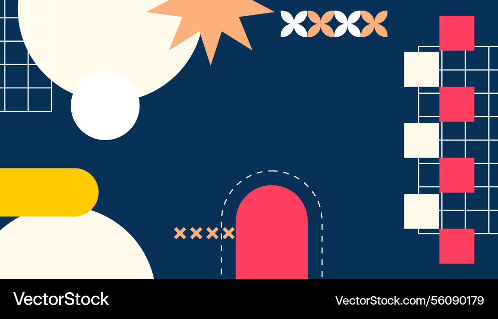 Vibrant abstract geometric background with bold Vector Image