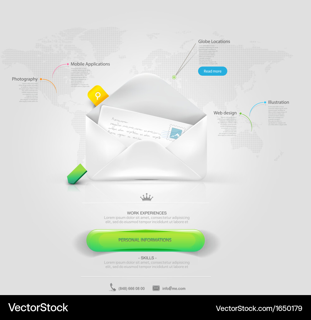Website design elements vcart template vector image