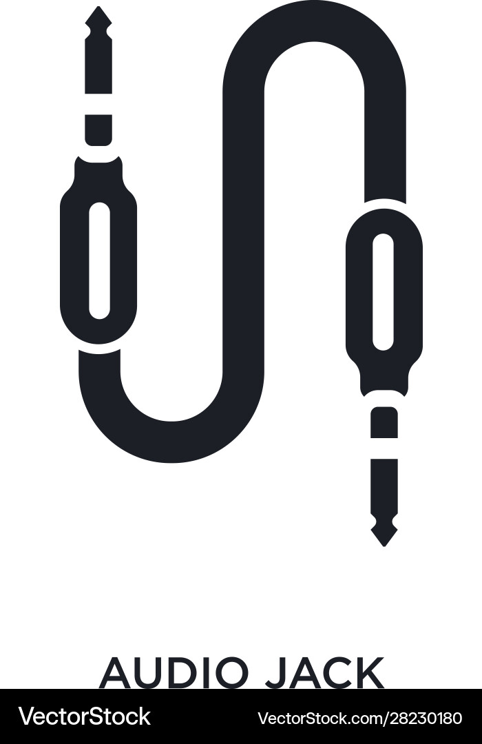 Audio jack isolated icon simple element from Vector Image